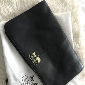 Coach Black leather clutch